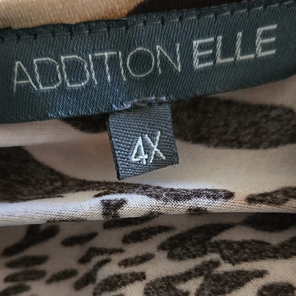 Addition Elle | Brown Tan Cowl Neck Plus Tunic Blouse - Picture 4 of 8